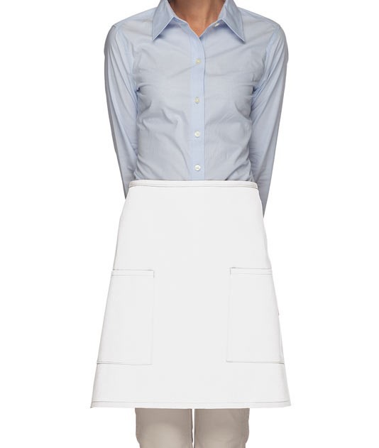 White Mid Length Waist Aprons